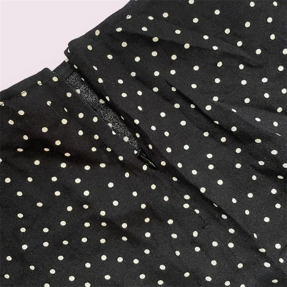 NWT Reformation Margot Selene Skirt Black w/ White Polka Dots | Size 8 - Picture 5 of 6